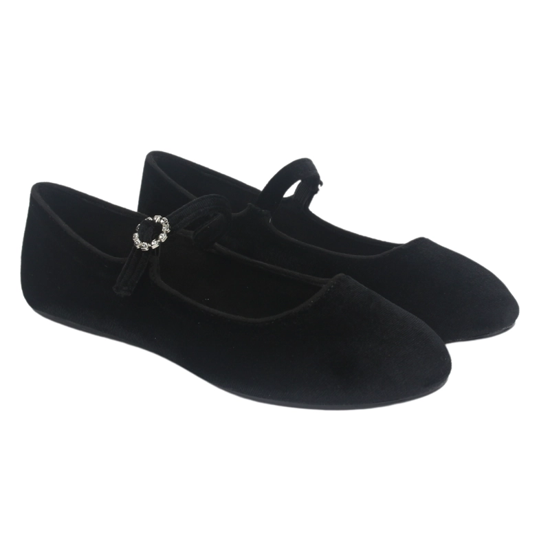 BALLERINAS MUJER CHALADA NEGRO CAPO-2 PLANO - 5