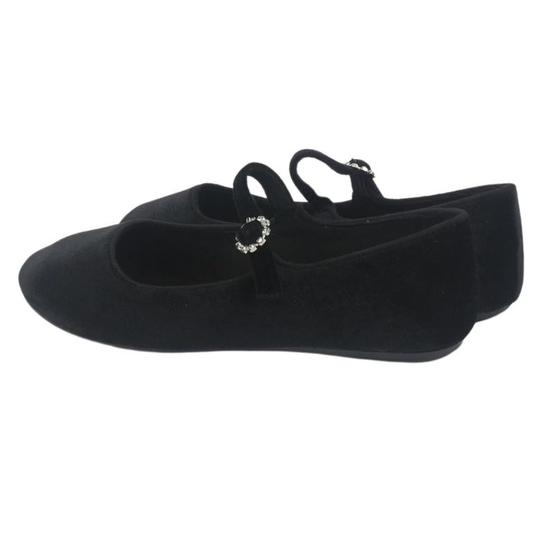 BALLERINAS MUJER CHALADA NEGRO CAPO-2 PLANO - 6