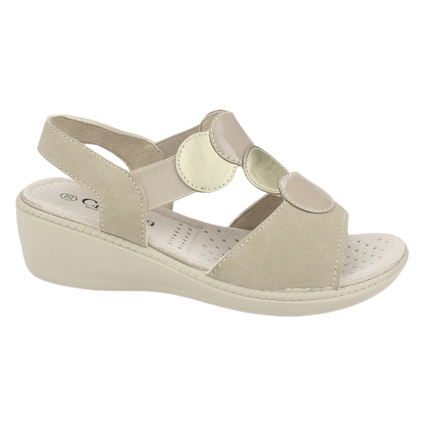 SANDALIA MUJER CHALADA BEIGE LUPE-82 CASUAL - 1