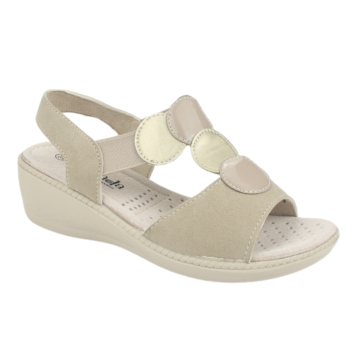 SANDALIA MUJER CHALADA BEIGE LUPE-82 CASUAL - 3