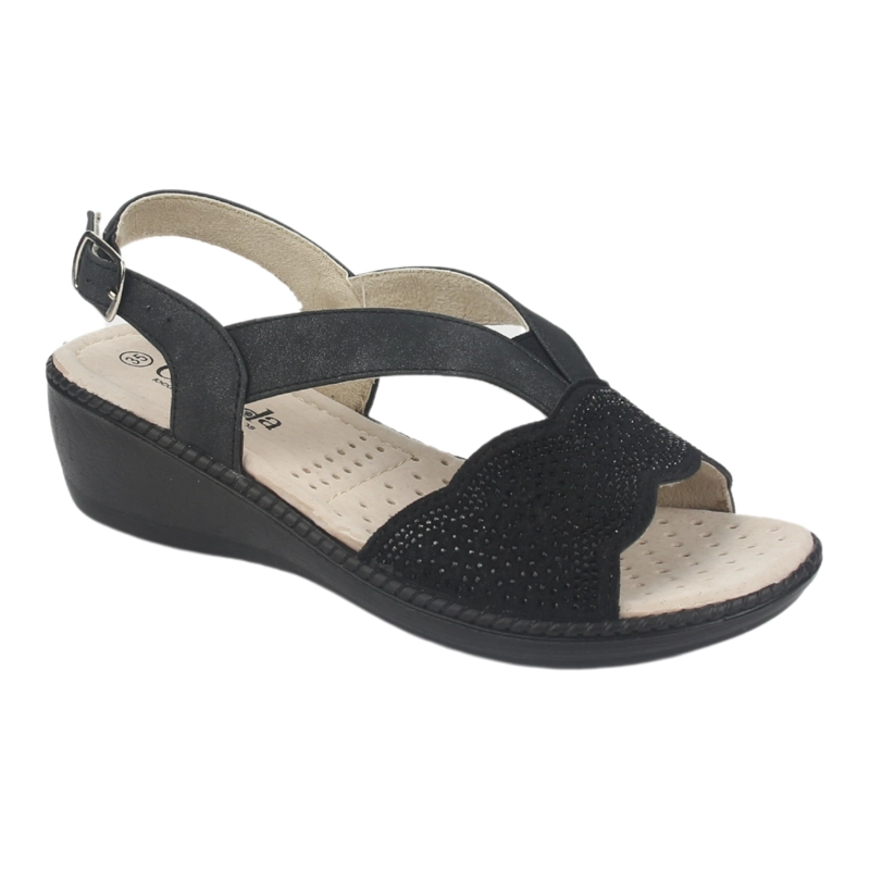 SANDALIA MUJER CHALADA NEGRO LUPE-81 CASUAL - 3