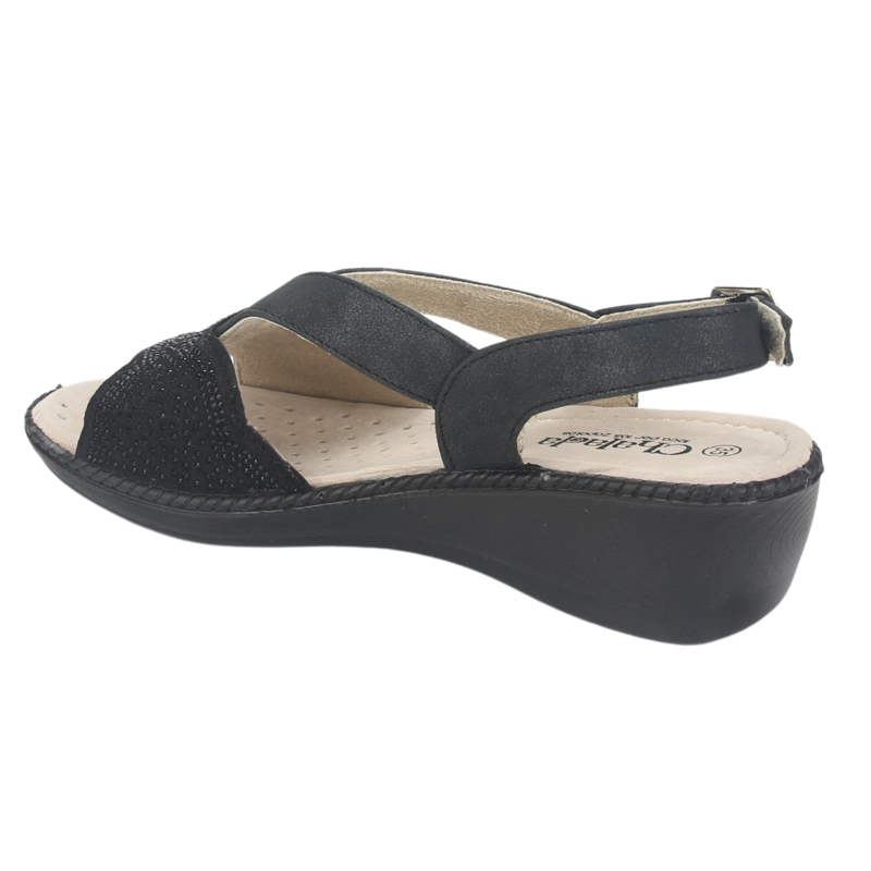 SANDALIA MUJER CHALADA NEGRO LUPE-81 CASUAL - 4