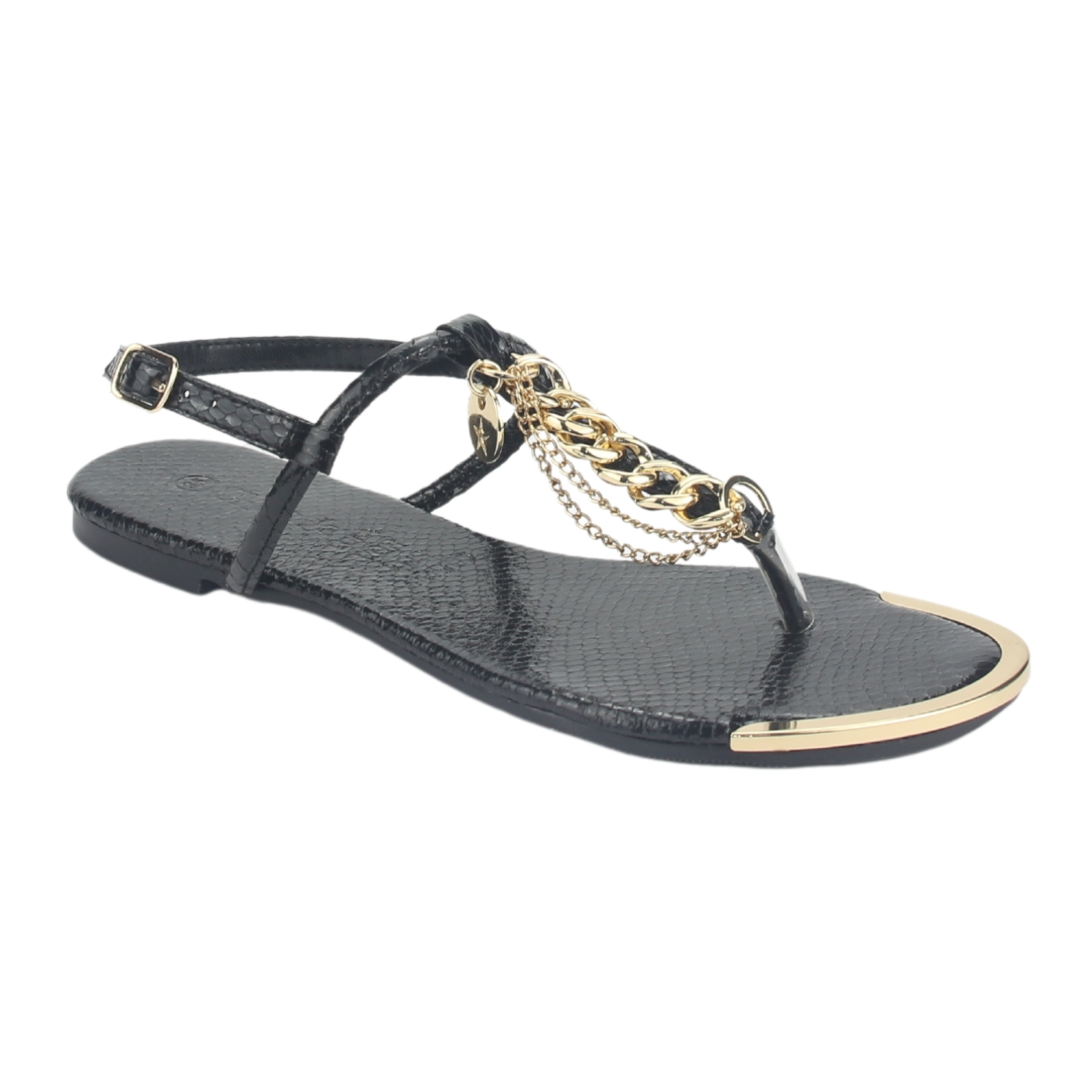 SANDALIA MUJER CHALADA NEGRO AMALFI-2 PLANO - 3