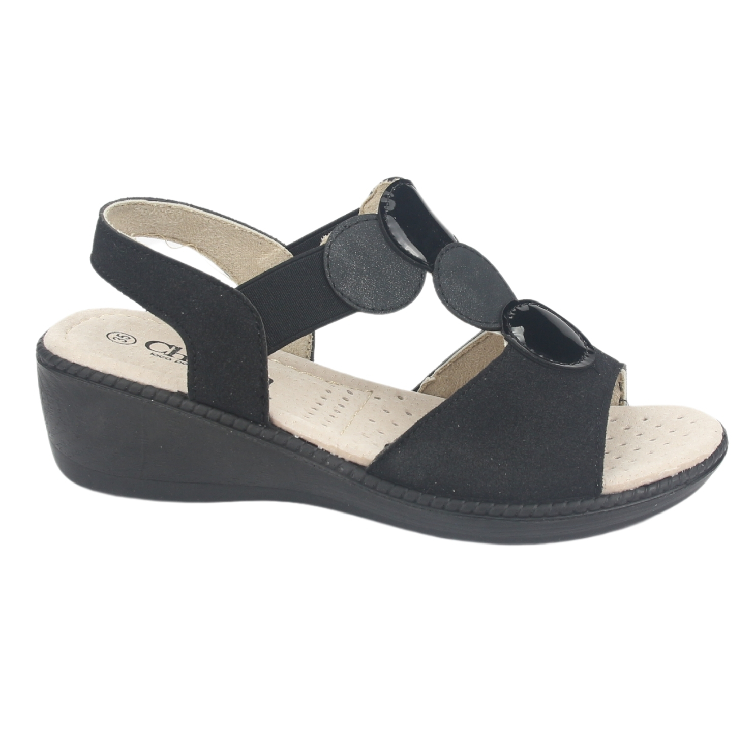 SANDALIA MUJER CHALADA NEGRO LUPE-82 CASUAL - 1