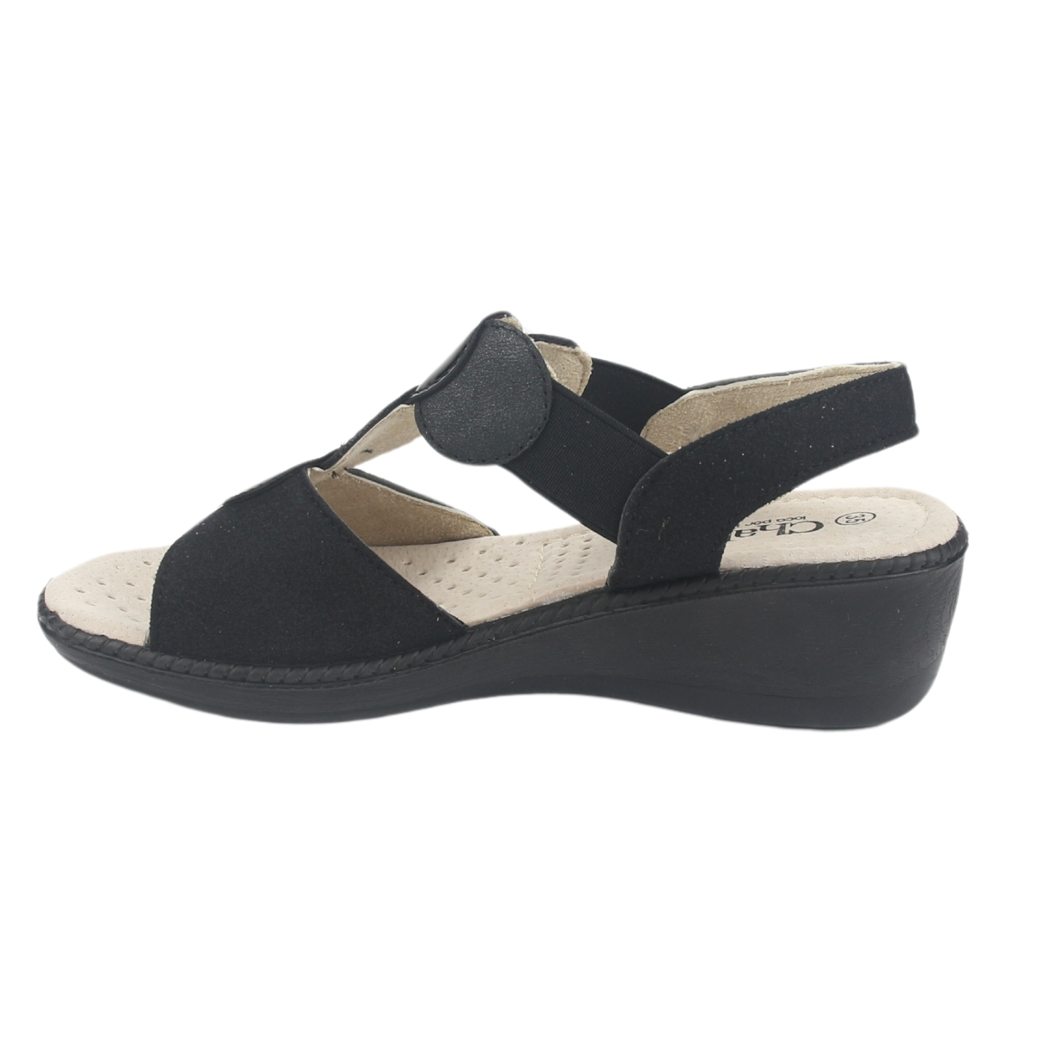 SANDALIA MUJER CHALADA NEGRO LUPE-82 CASUAL - 2