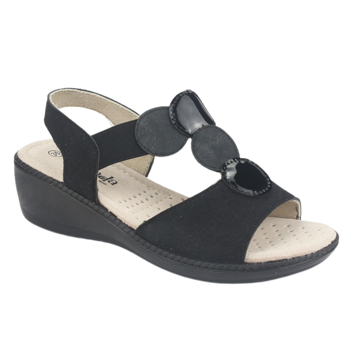 SANDALIA MUJER CHALADA NEGRO LUPE-82 CASUAL - 3