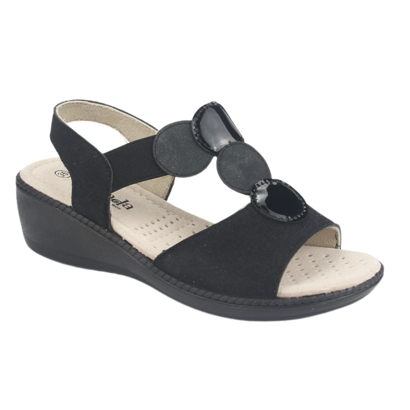 SANDALIA MUJER CHALADA NEGRO LUPE-82 CASUAL - 3