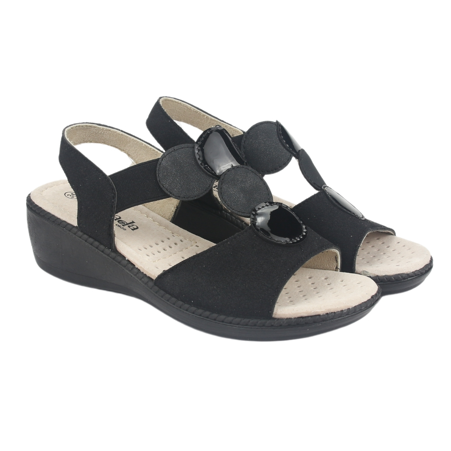 SANDALIA MUJER CHALADA NEGRO LUPE-82 CASUAL - 5