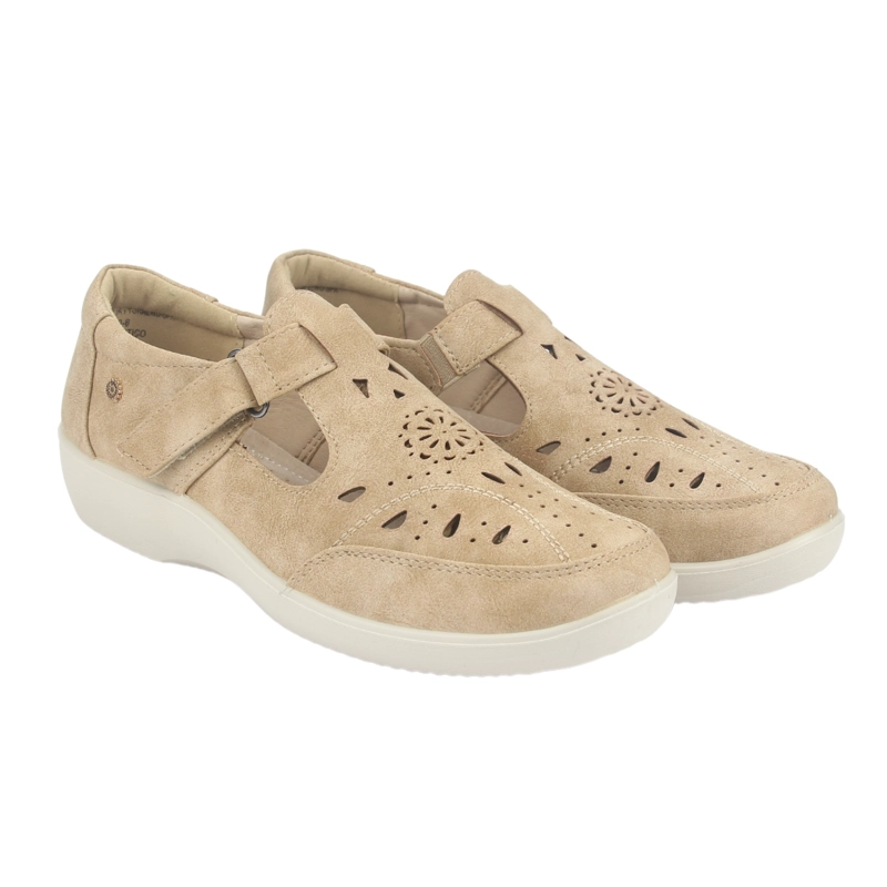 ZAPATO CHALADA MUJER DONG-1 BEIGE CASUAL - 5