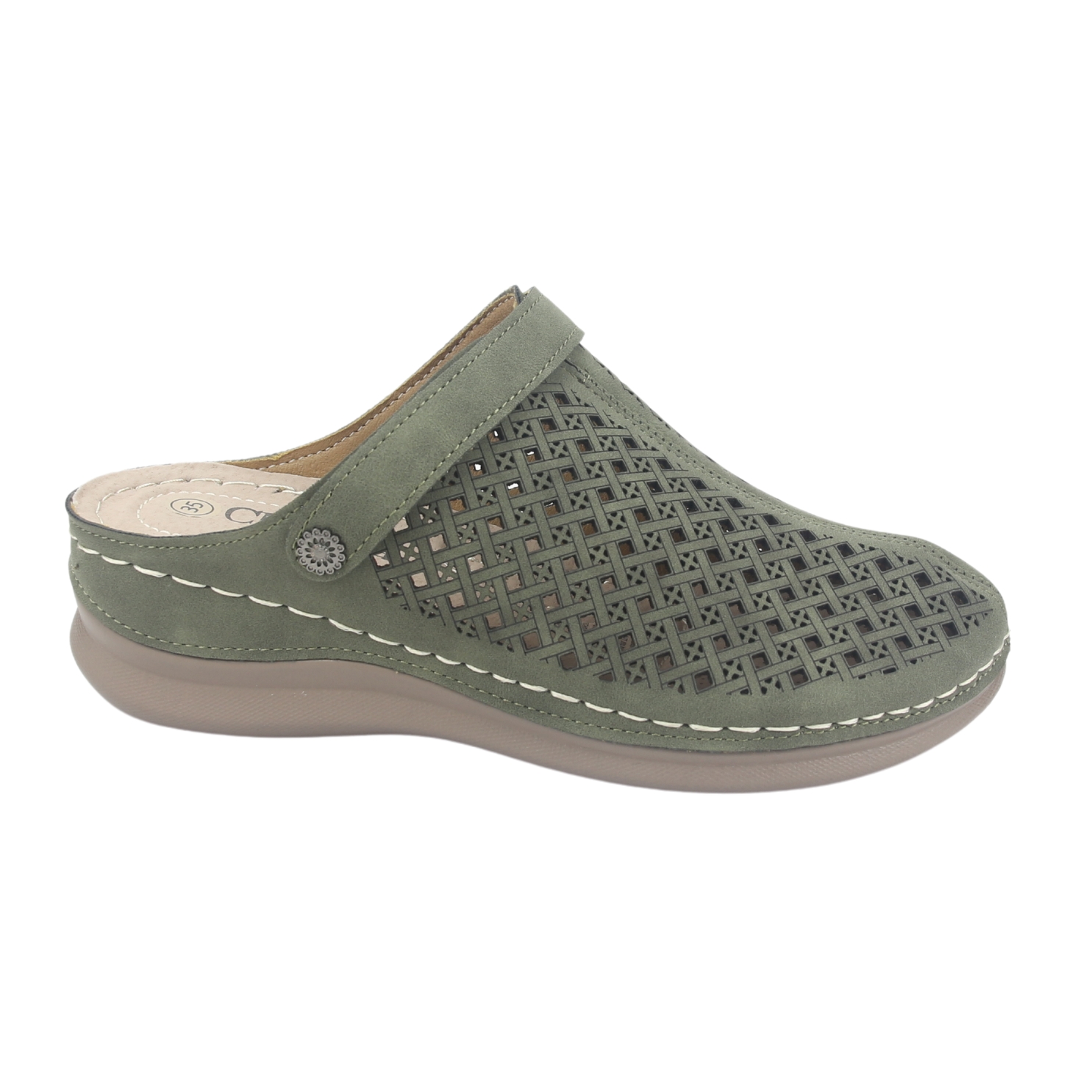 ZAPATO CHALADA MUJER MUSA-3 VERDE CASUAL - 1