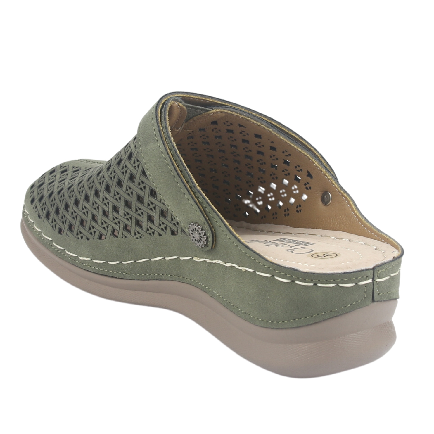 ZAPATO CHALADA MUJER MUSA-3 VERDE CASUAL - 4