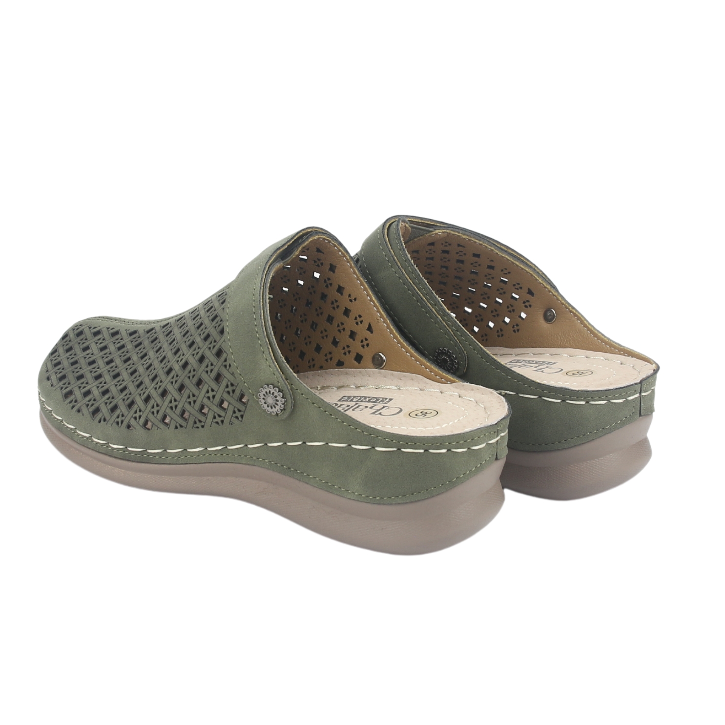 ZAPATO CHALADA MUJER MUSA-3 VERDE CASUAL - 6