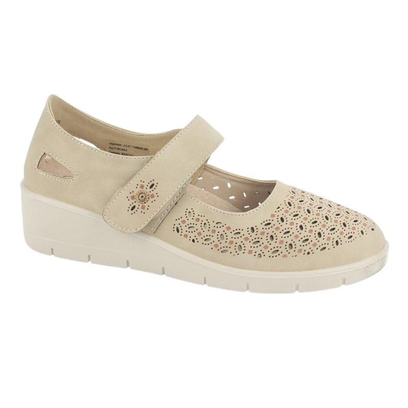 ZAPATO CHALADA MUJER CONA-1 BEIGE CASUAL - 1