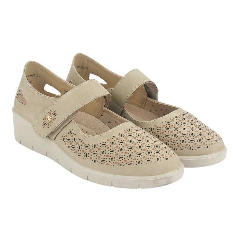 ZAPATO CHALADA MUJER CONA-1 BEIGE CASUAL - 5