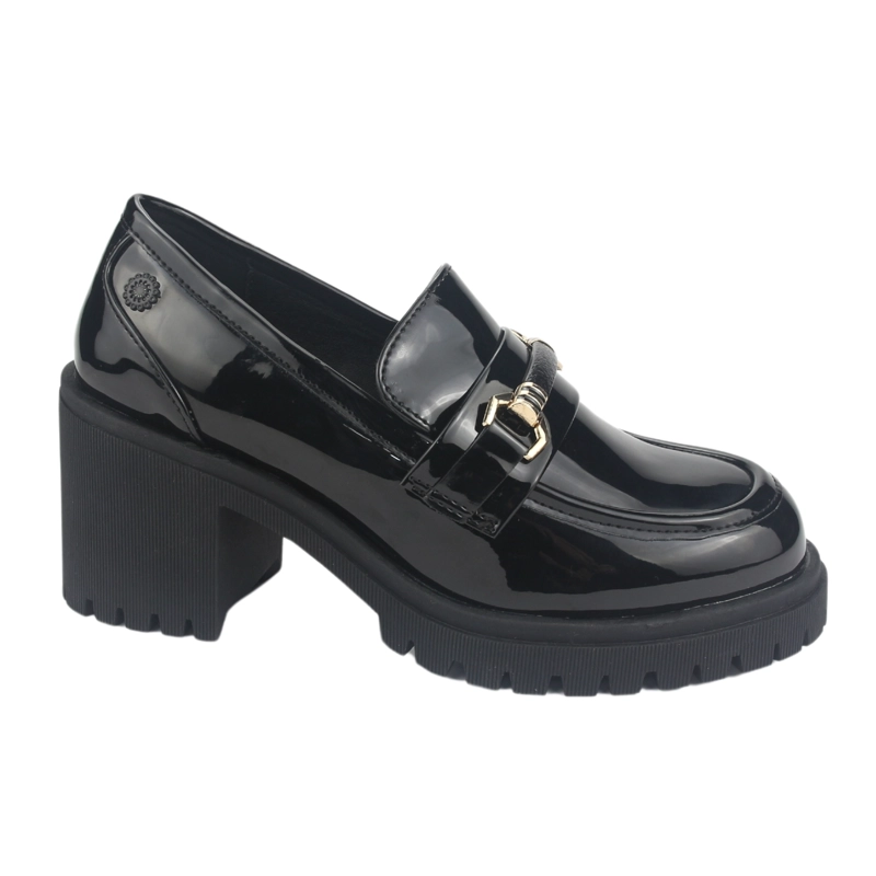 MOCASINES MUJER CHALADA NEGRO JUPPI-1 PLATAFORMA - 1