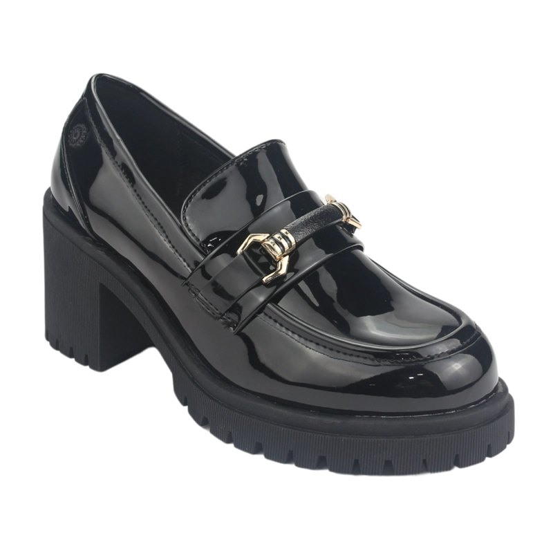 MOCASINES MUJER CHALADA NEGRO JUPPI-1 PLATAFORMA - 3