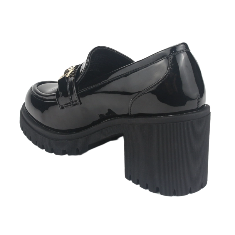 MOCASINES MUJER CHALADA NEGRO JUPPI-1 PLATAFORMA - 4