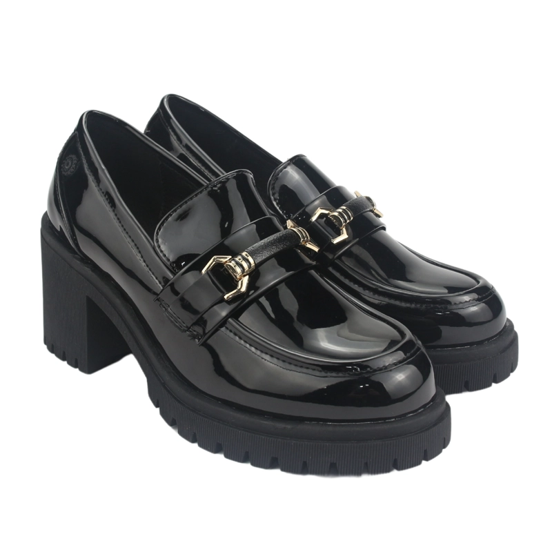 MOCASINES MUJER CHALADA NEGRO JUPPI-1 PLATAFORMA - 5