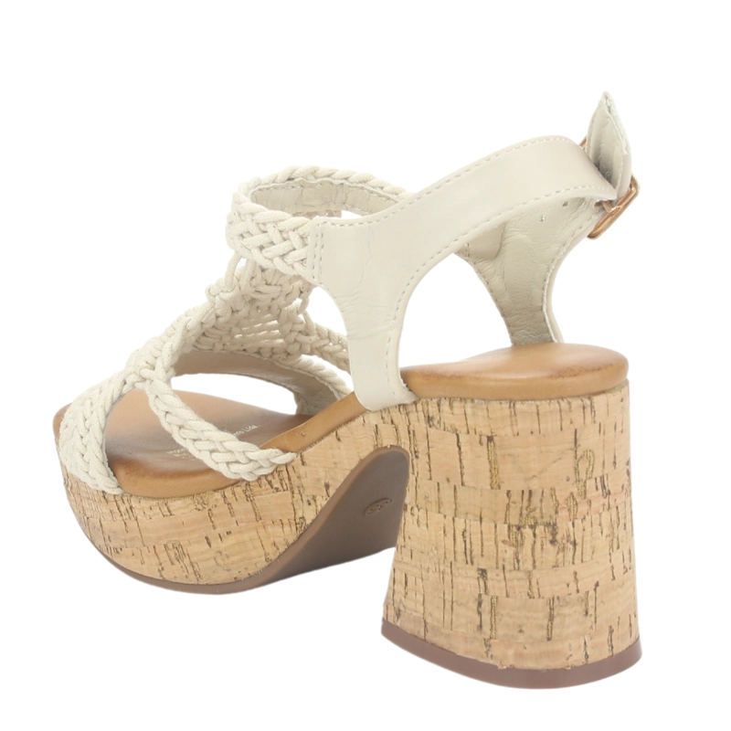 SANDALIA MUJER CHALADA BEIGE WIKE-1 PLATAFORMA - 4