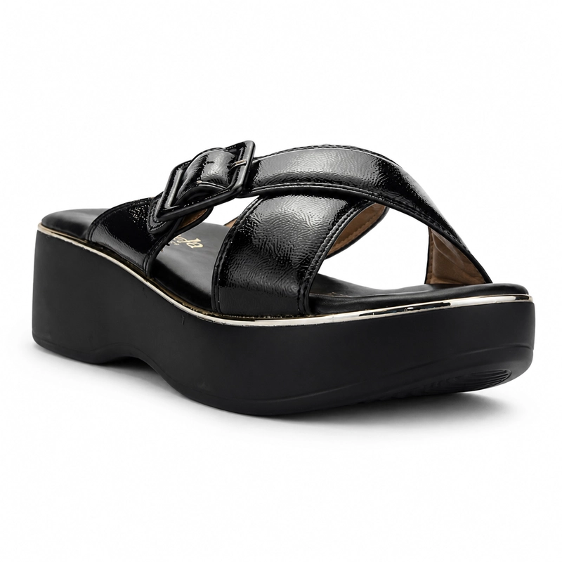 SANDALIA MUJER CHALADA NEGRO TOTA-53 PLATAFORMA - 3