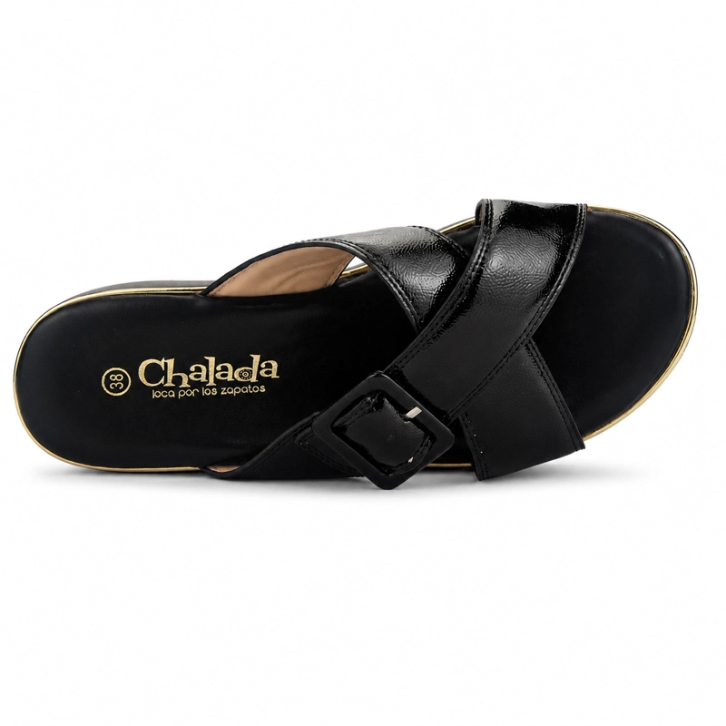 SANDALIA MUJER CHALADA NEGRO TOTA-53 PLATAFORMA - 5