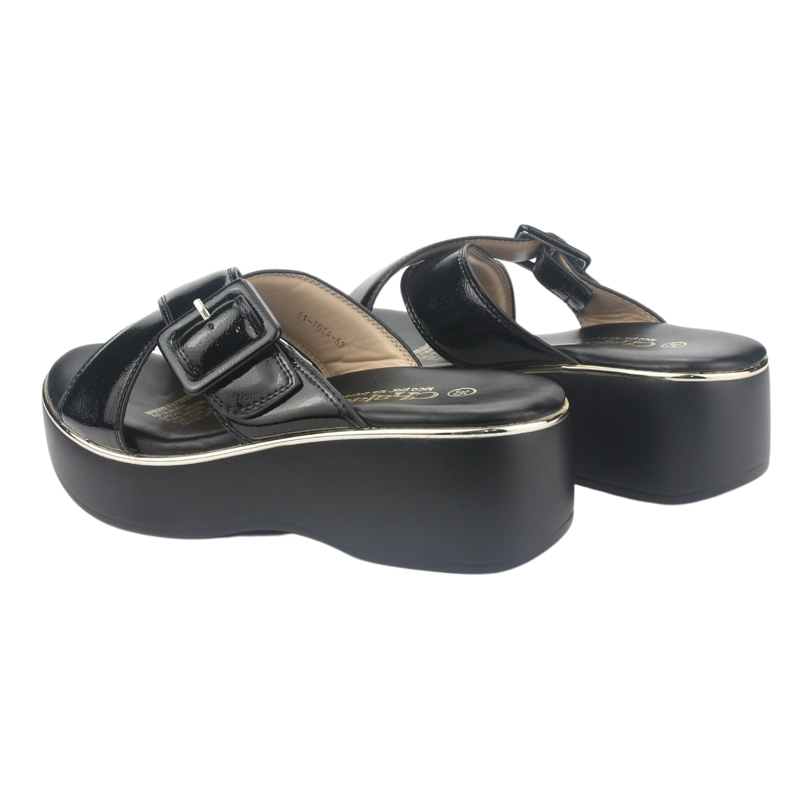 SANDALIA MUJER CHALADA NEGRO TOTA-53 PLATAFORMA - 6