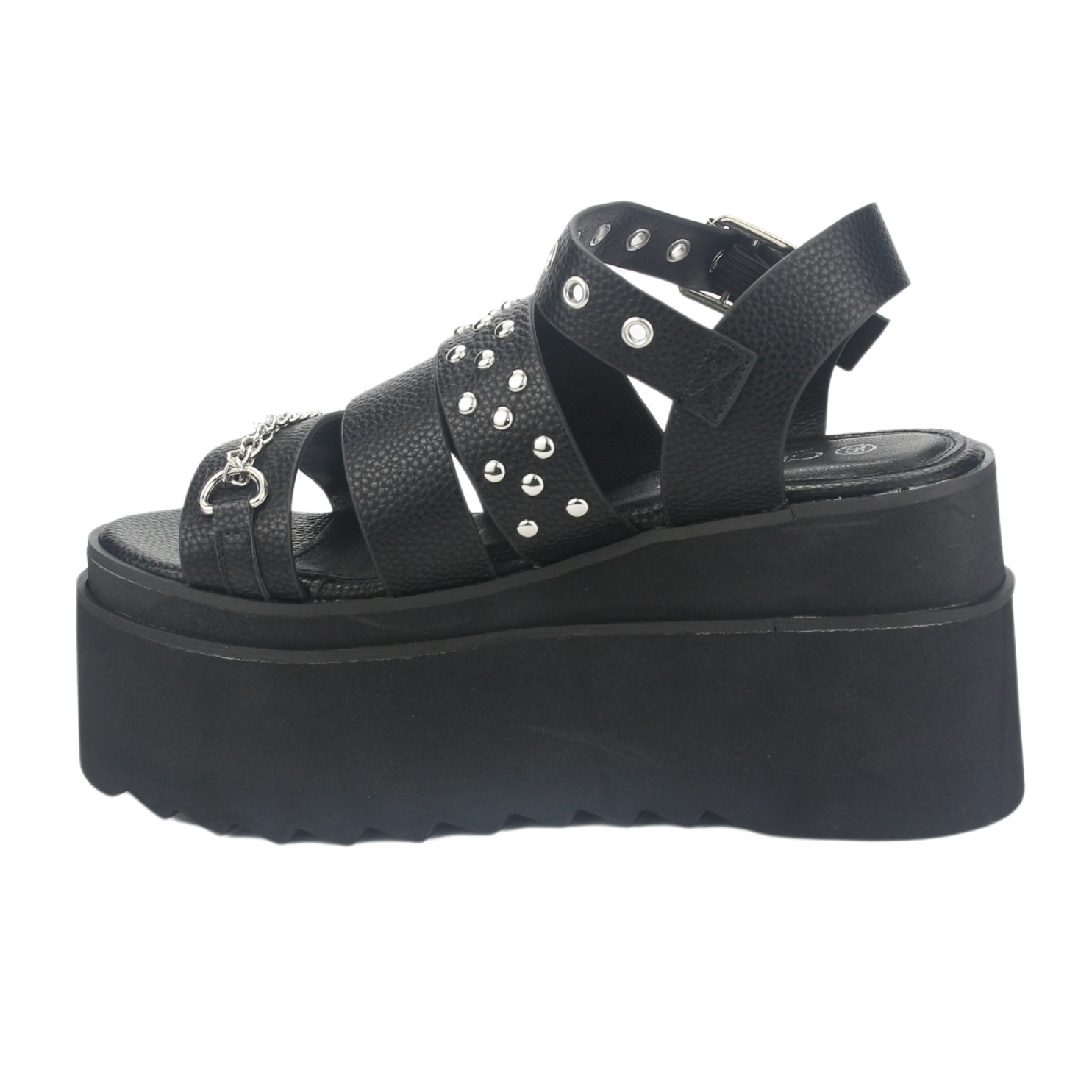 SANDALIA MUJER CHALADA NEGRO VEX-5 PLATAFORMA - 2