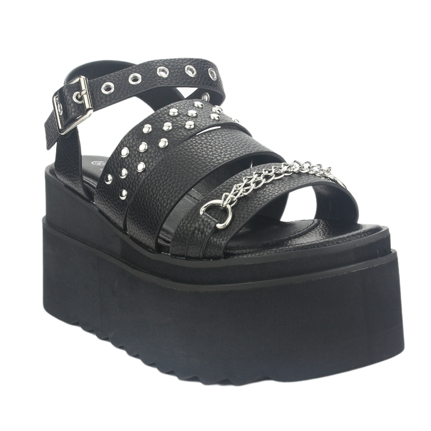 SANDALIA MUJER CHALADA NEGRO VEX-5 PLATAFORMA - 3