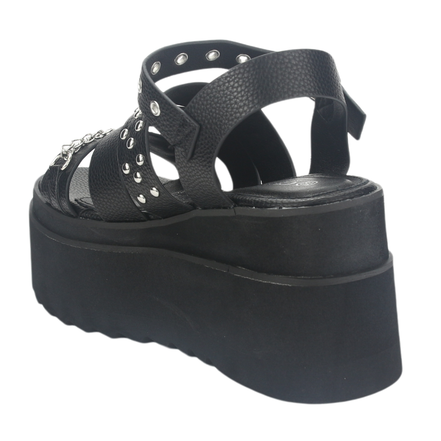 SANDALIA MUJER CHALADA NEGRO VEX-5 PLATAFORMA - 4