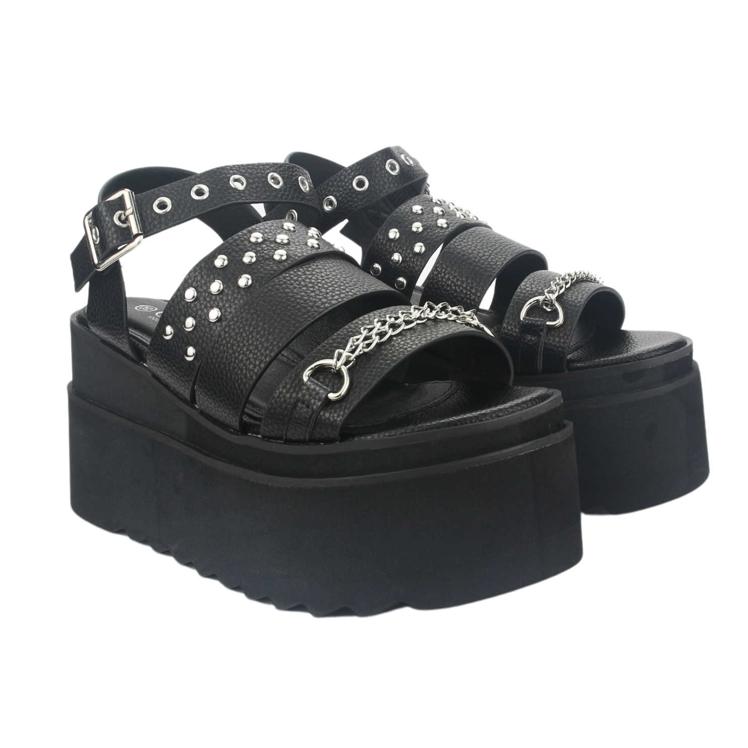 SANDALIA MUJER CHALADA NEGRO VEX-5 PLATAFORMA - 5