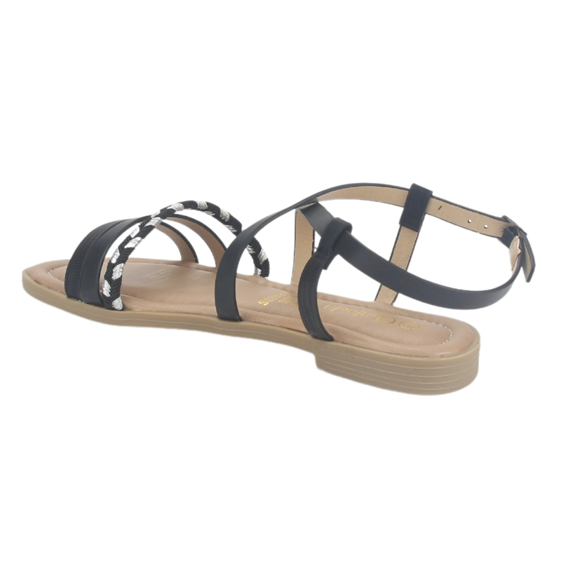 SANDALIA MUJER CHALADA NEGRO CALL-26 PLANA - 4