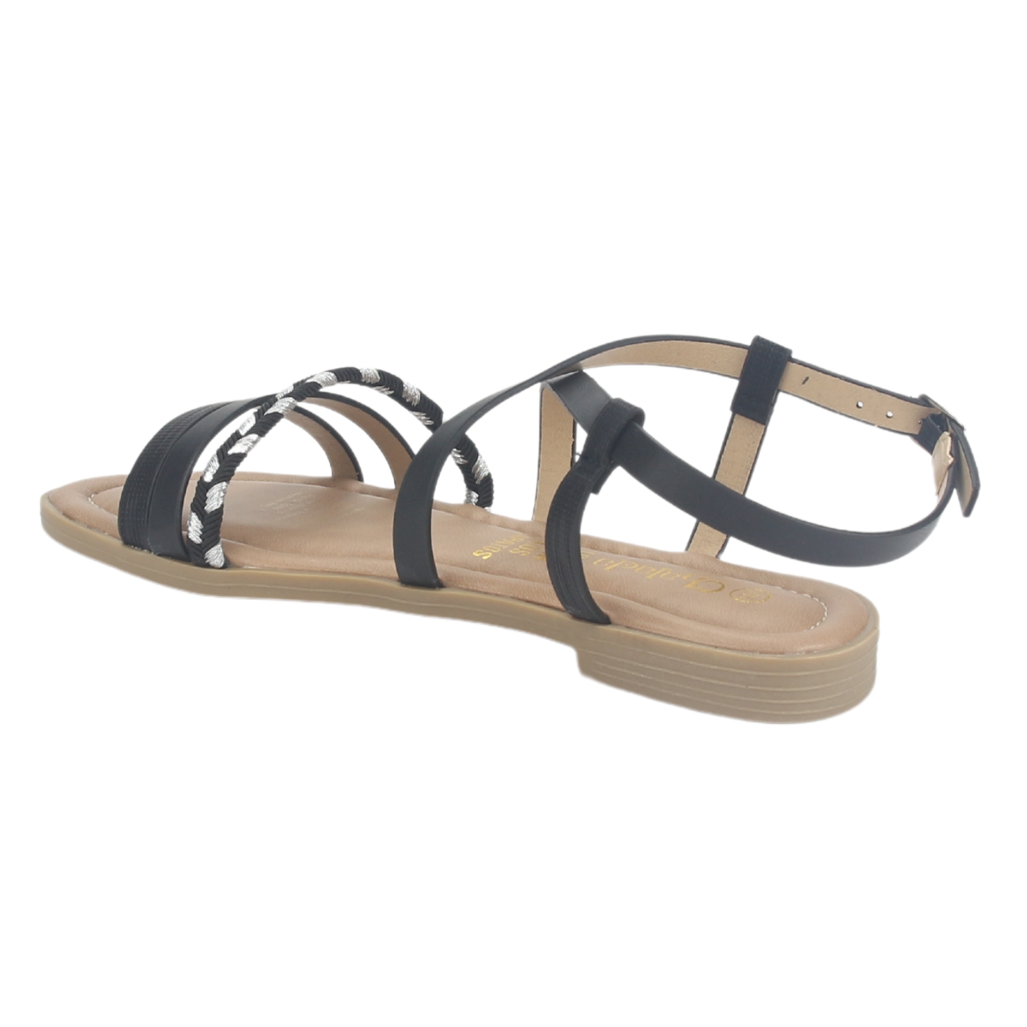 SANDALIA MUJER CHALADA NEGRO CALL-26 PLANA - 4