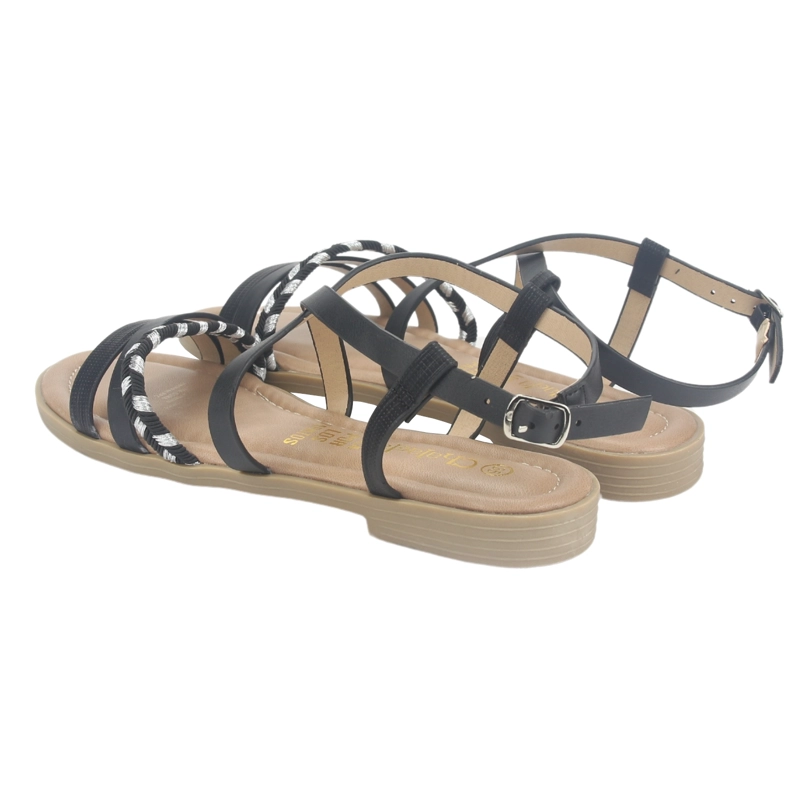SANDALIA MUJER CHALADA NEGRO CALL-26 PLANA - 6