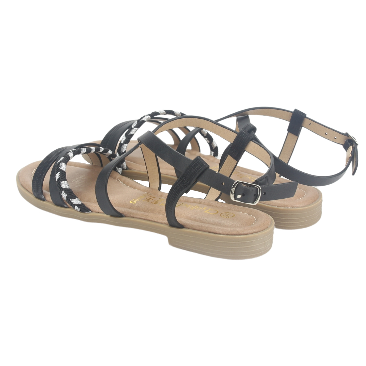 SANDALIA MUJER CHALADA NEGRO CALL-26 PLANA - 6