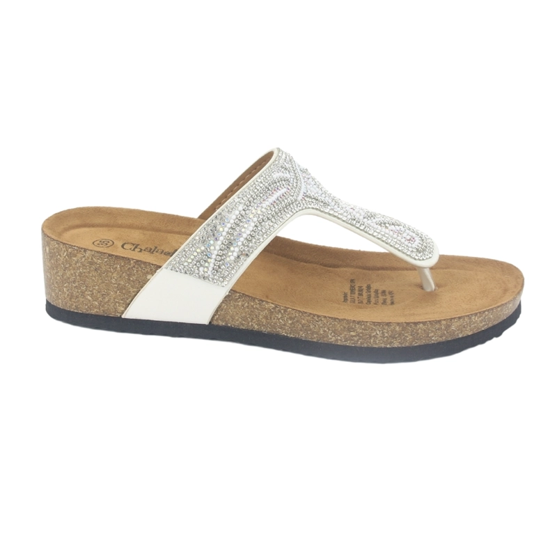 SANDALIA MUJER CHALADA BLANCO FIFO-2 CASUAL - 1