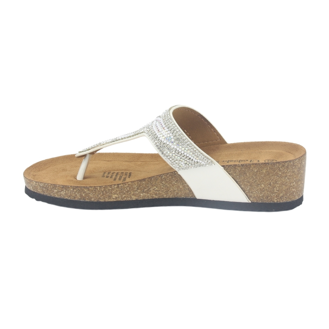 SANDALIA MUJER CHALADA BLANCO FIFO-2 CASUAL - 2