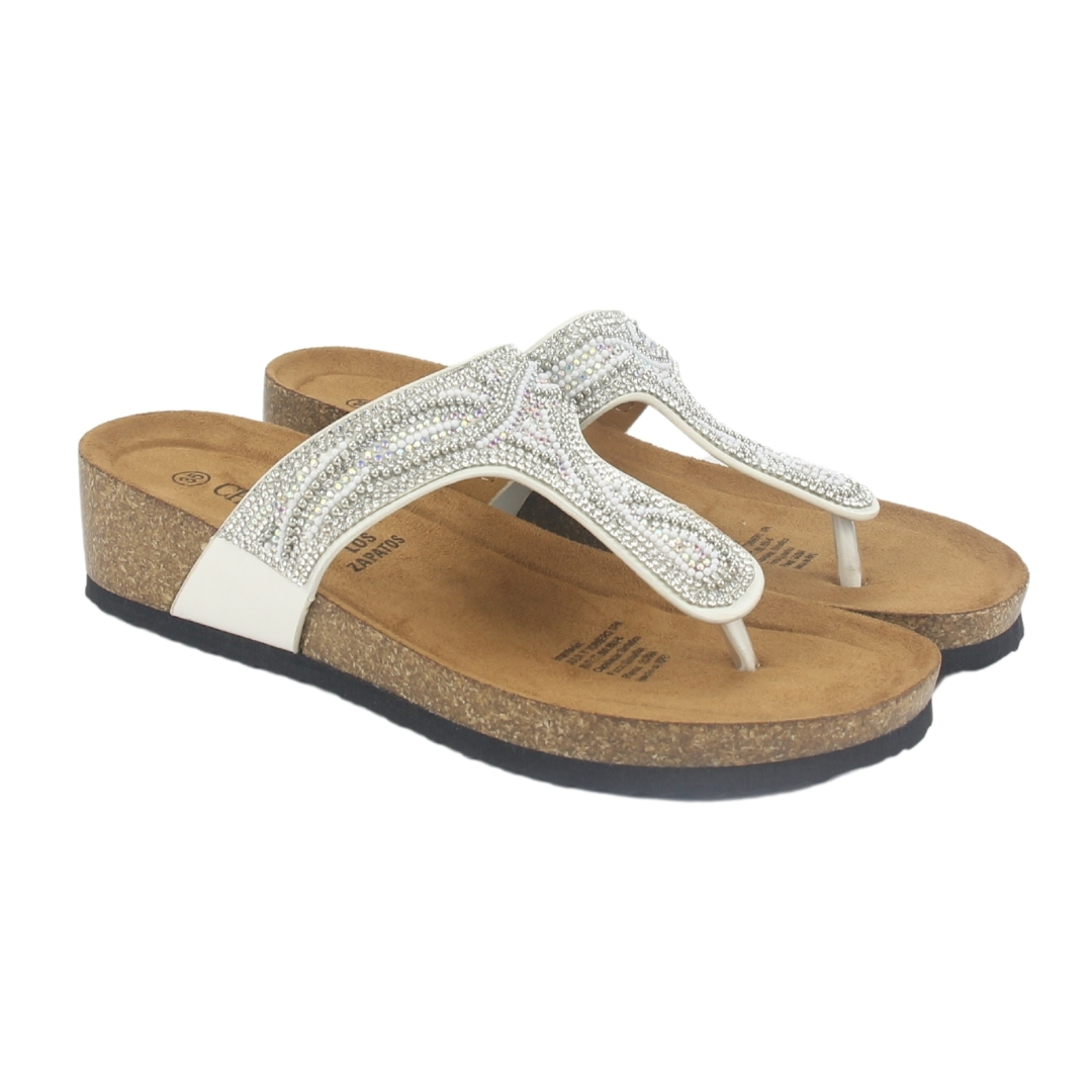 SANDALIA MUJER CHALADA BLANCO FIFO-2 CASUAL - 5