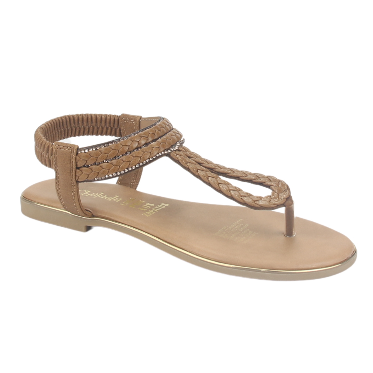 SANDALIA MUJER CHALADA CAMEL CALL-25 PLANA - 3