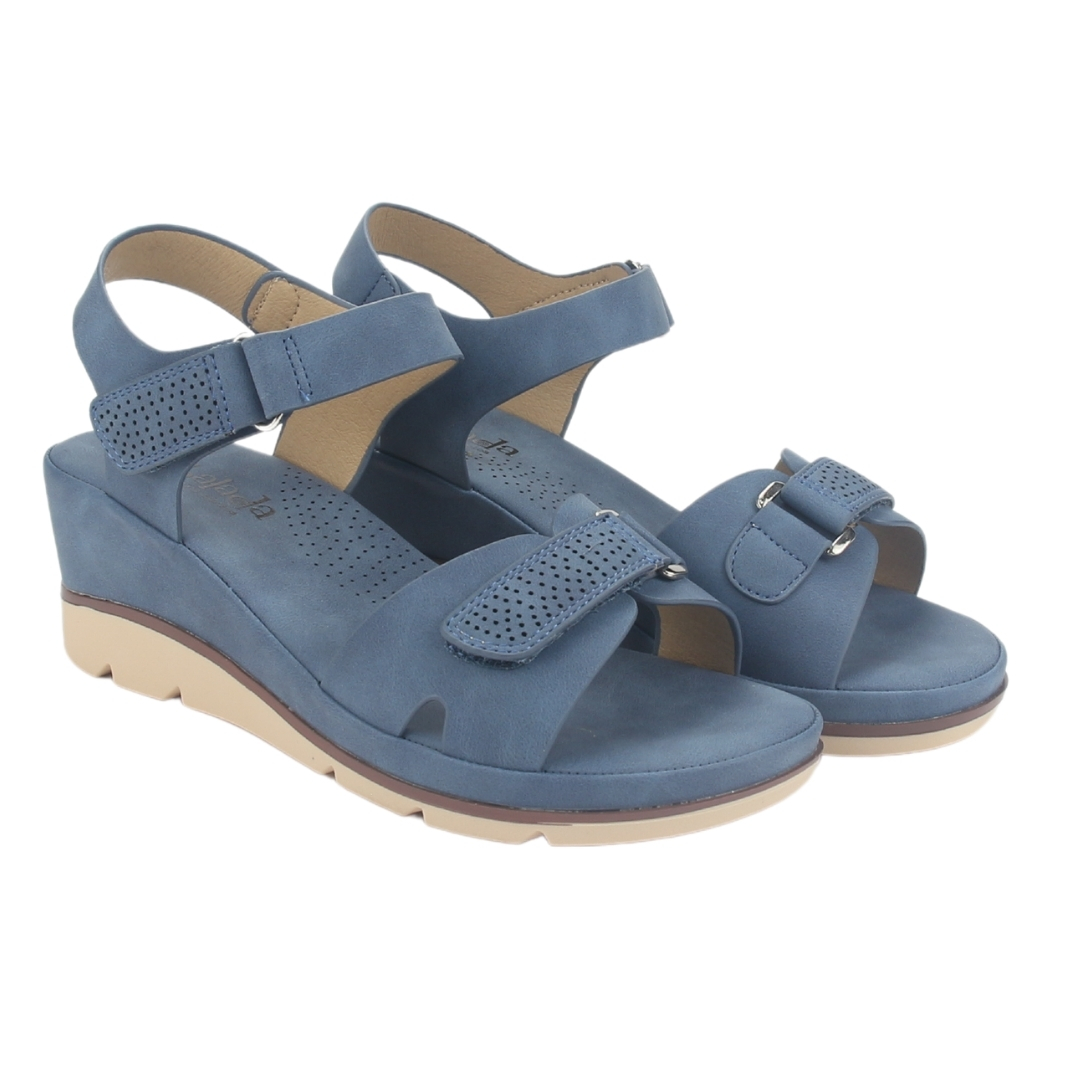 SANDALIA MUJER CHALADA AZUL FLICK-1 PLATAFORMA - 5