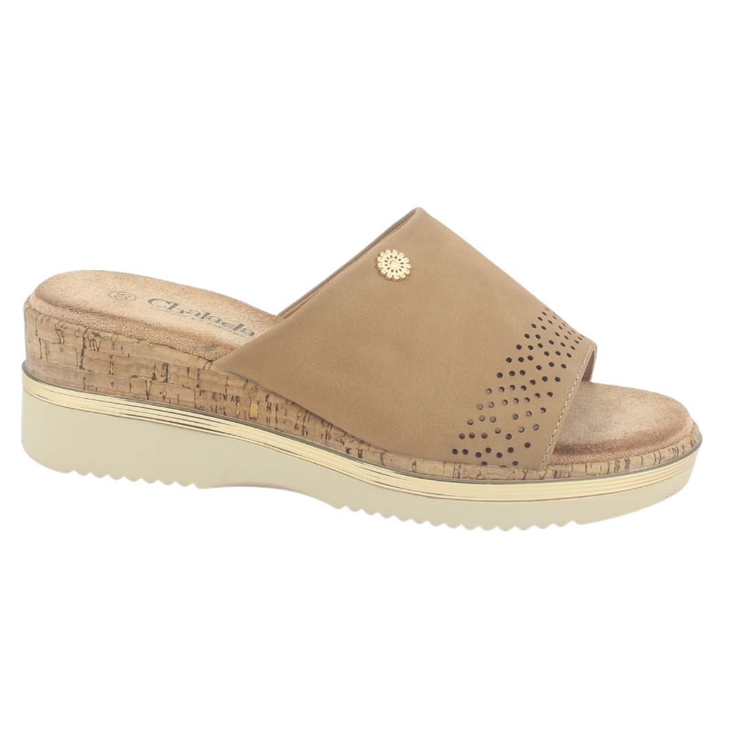SANDALIA MUJER CHALADA BEIGE TERA-1 PLATAFORMA - 1