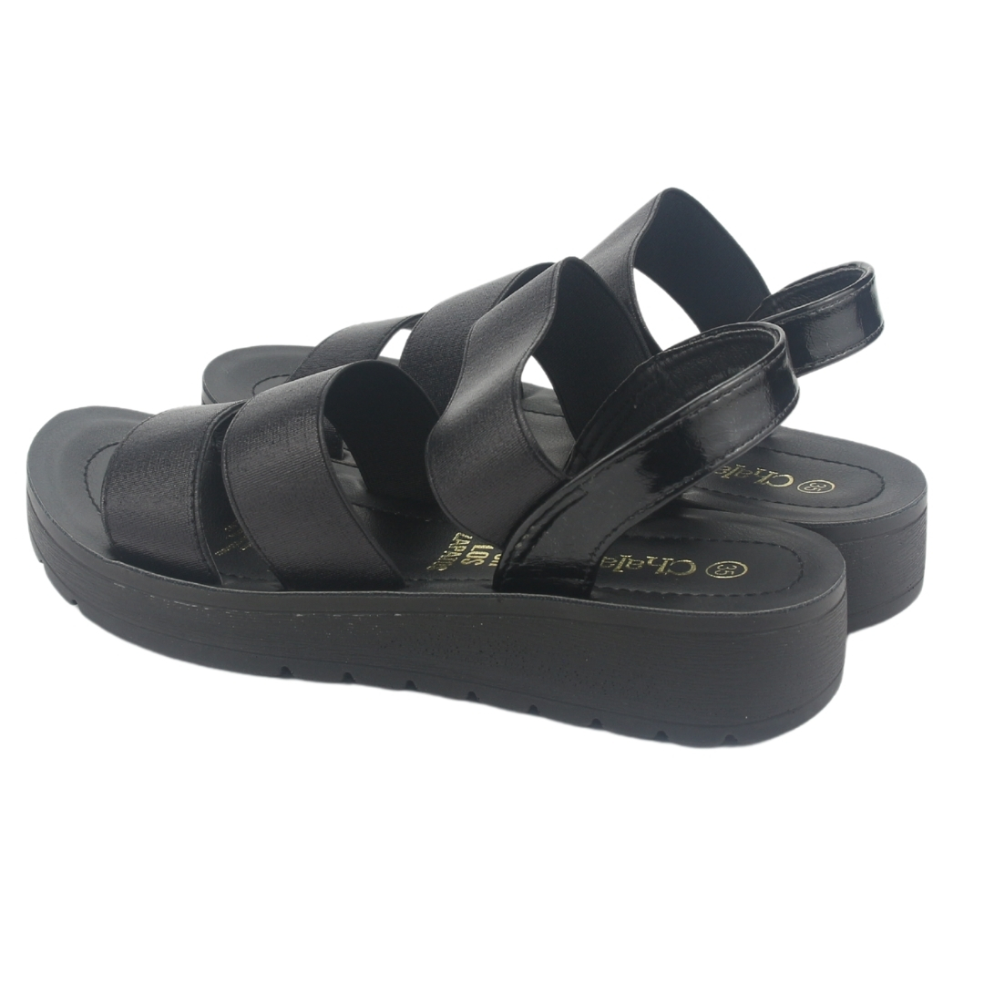 SANDALIA MUJER CHALADA NEGRO QUANTAH-20 CASUAL - 6