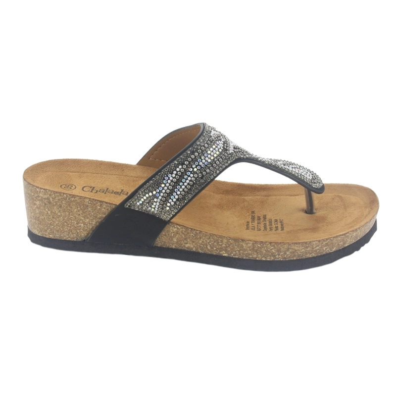 SANDALIA MUJER CHALADA NEGRO FIFO-2 CASUAL - 1