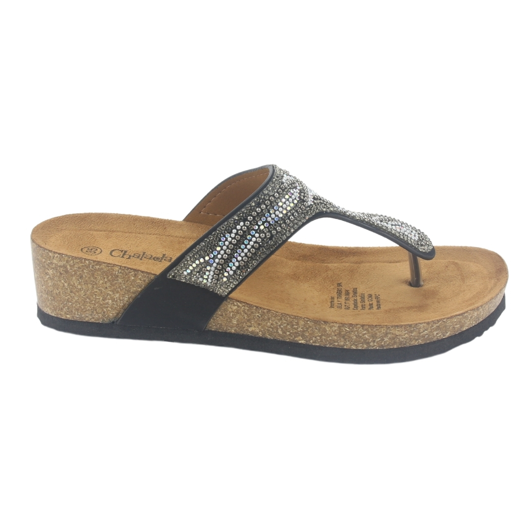 SANDALIA MUJER CHALADA NEGRO FIFO-2 CASUAL - 1