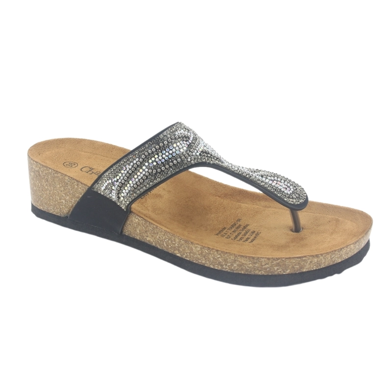 SANDALIA MUJER CHALADA NEGRO FIFO-2 CASUAL - 3