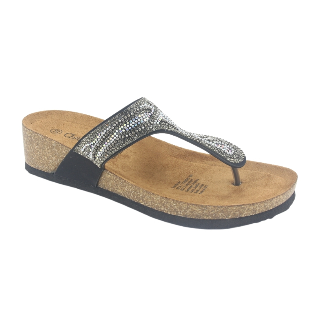 SANDALIA MUJER CHALADA NEGRO FIFO-2 CASUAL - 3