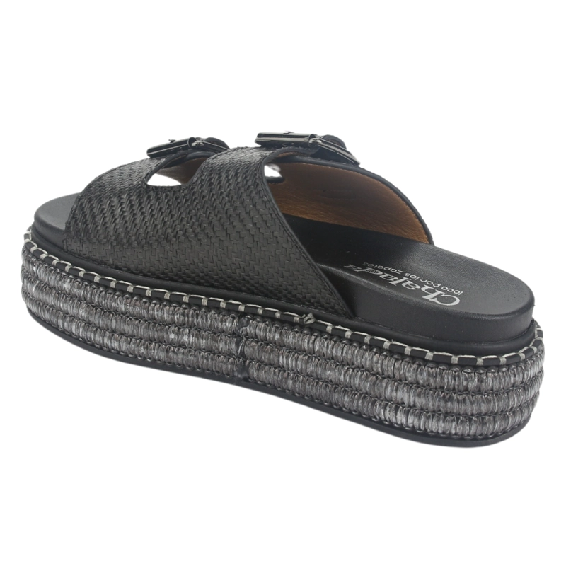 SANDALIA MUJER CHALADA NEGRO YUKON-15 PLATAFORMA POKI - 4