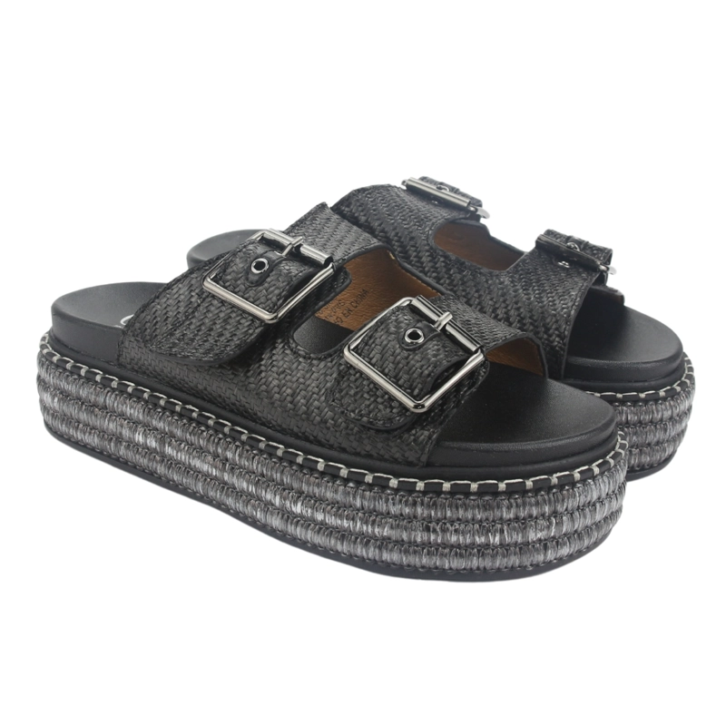 SANDALIA MUJER CHALADA NEGRO YUKON-15 PLATAFORMA POKI - 5