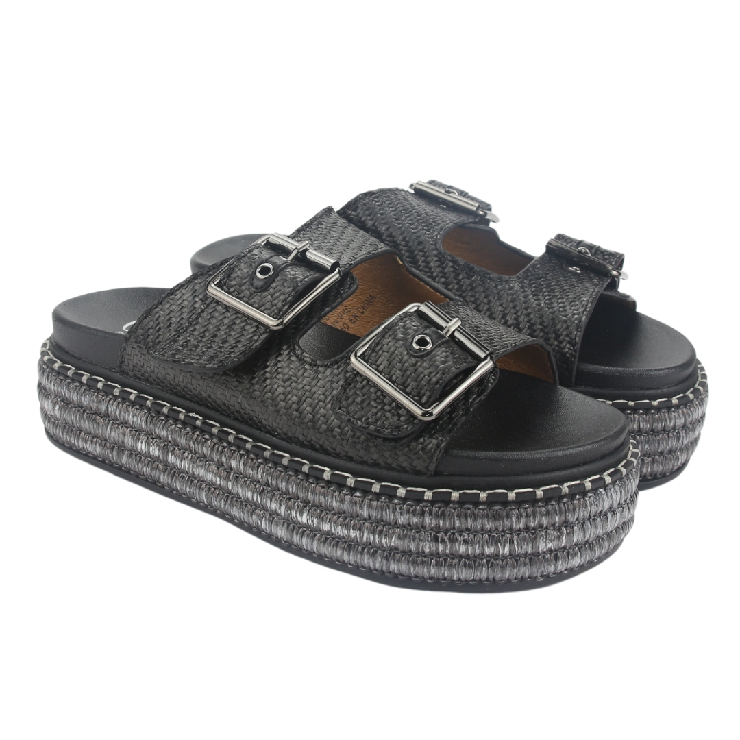 SANDALIA MUJER CHALADA NEGRO YUKON-15 PLATAFORMA POKI - 5