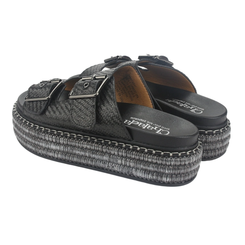 SANDALIA MUJER CHALADA NEGRO YUKON-15 PLATAFORMA POKI - 6