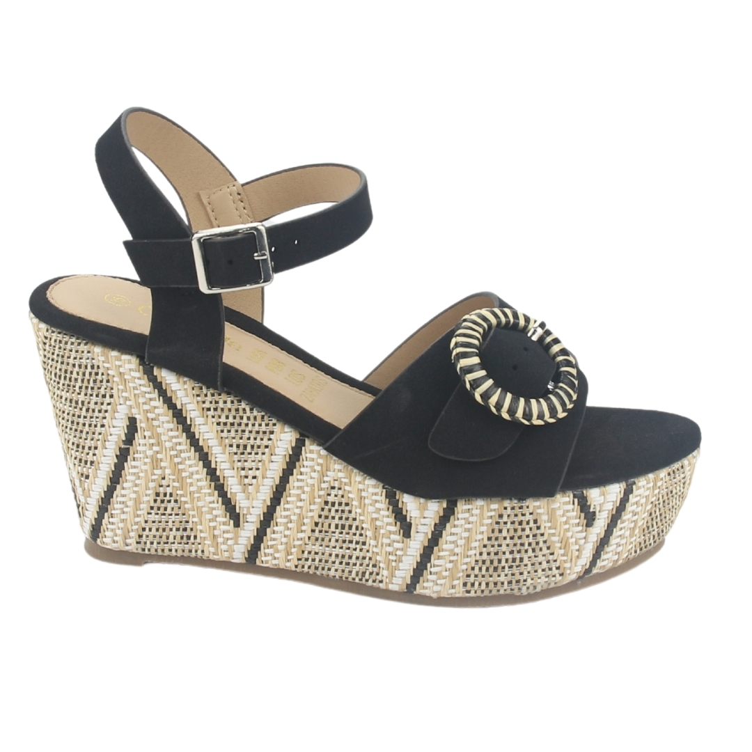 SANDALIA MUJER CHALADA NEGRO COMO-50 PLATAFORMA - 1